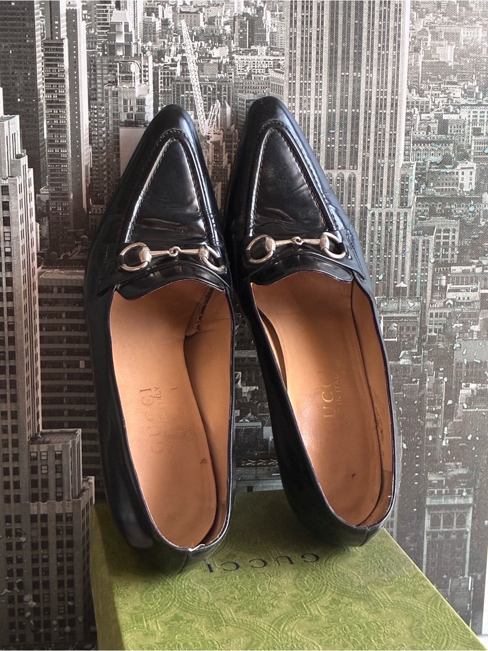 Gucci Black Leather Horsebit Mid-Heel Pumps - Picture 3 of 8